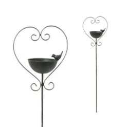 Vogelbad Hart Op Prikker 140 Cm Metaal