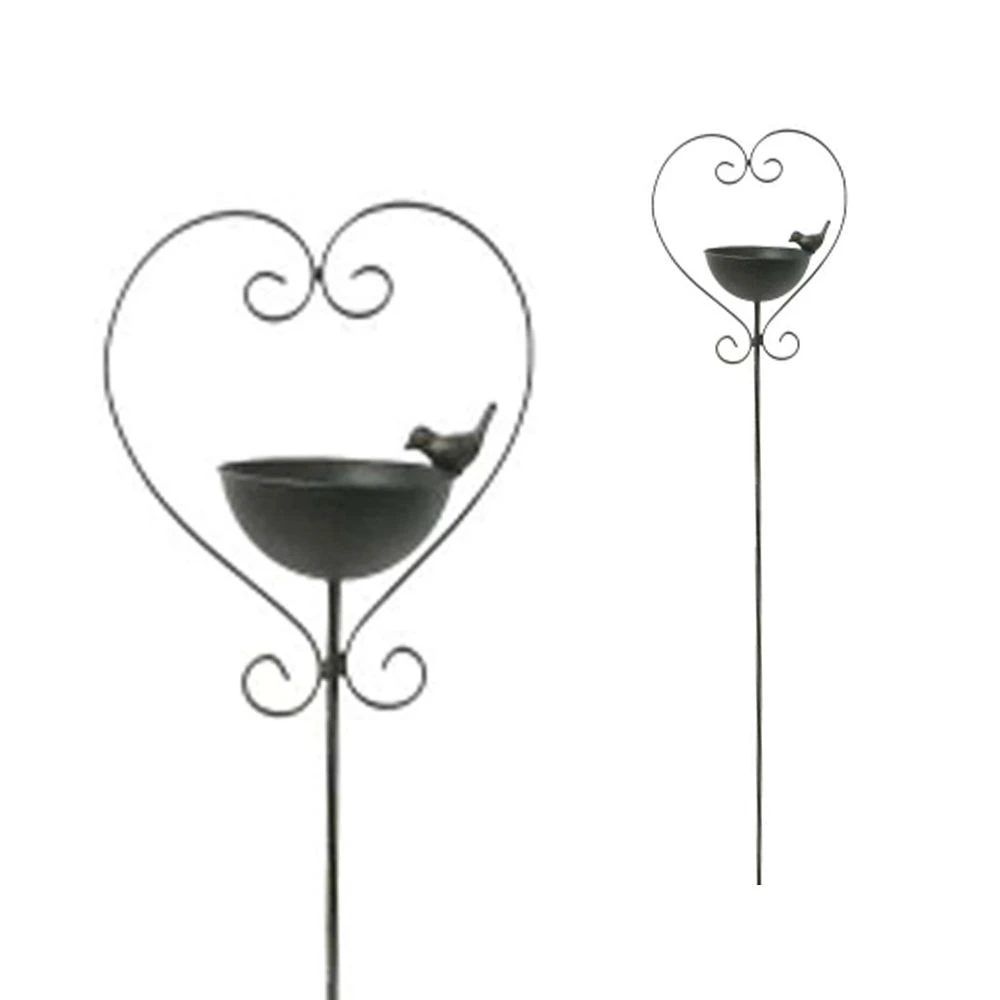 Vogelbad Hart Op Prikker 140 Cm Metaal 3 Vogelbad Hart Op Prikker 140 Cm Metaal