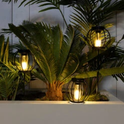 Tuinlampen Set Solar Zwart 3 Stuks 15 Tuinlampen Set Solar Zwart 3 Stuks -Tuin Decoratie 894993s