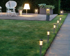 Tuinlampen Set Solar Zilver RVS 10 Stuks 12 Tuinlampen Set Solar Zilver RVS 10 Stuks -Tuin Decoratie 895823s4