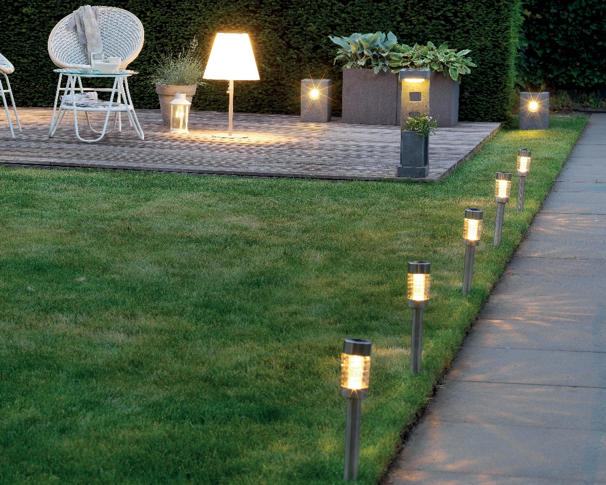 Tuinlampen Set Solar Zilver RVS 10 Stuks 7 Tuinlampen Set Solar Zilver RVS 10 Stuks - Afbeelding 5