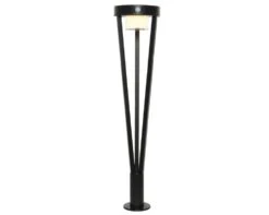 Solar Staande Lamp RVS Zwart Lang