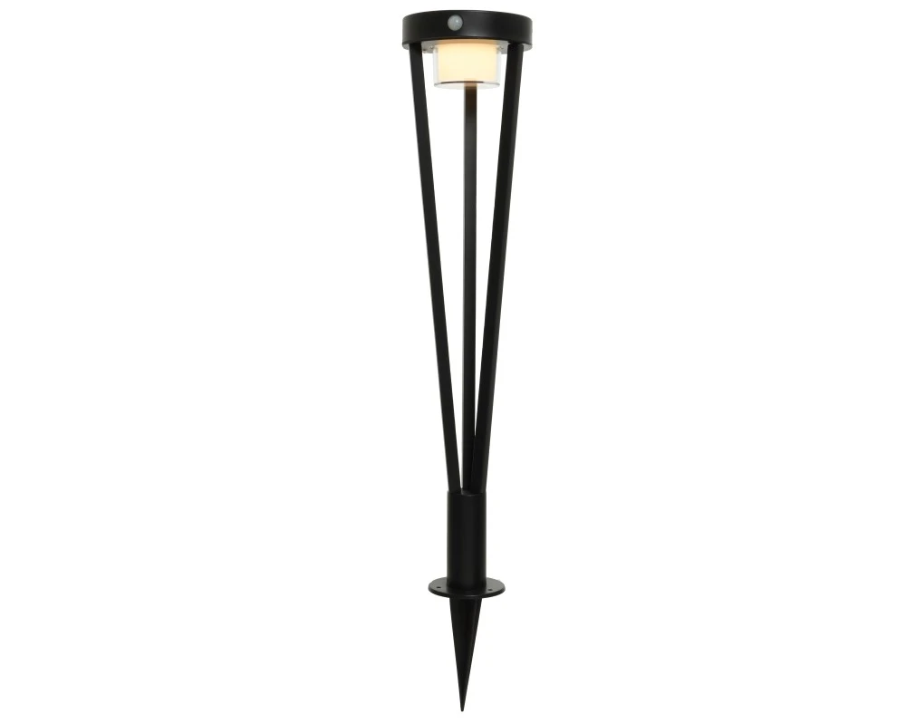 Solar Staande Lamp RVS Zwart Lang 4 Solar Staande Lamp RVS Zwart Lang - Afbeelding 2