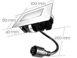 Easy Connect Led Grond Spot Blauw Rechthoek -Tuin Decoratie Easy Connect Led grond spot blauw rechthoek 2