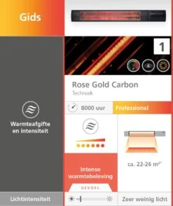 Sunred Terrasverwarmer Royal Diamond Dark Wall 2000 -Tuin Decoratie Extra information RD DARK Large 2