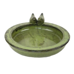 Esschert Vogelbad Keramiek Rond Groen