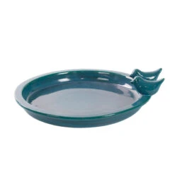 Esschert Vogelbad Keramiek Rond Petrol L -Tuin Decoratie FB544 04