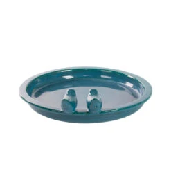 Esschert Vogelbad Keramiek Rond Petrol L -Tuin Decoratie FB544 06