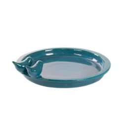 Esschert Vogelbad Keramiek Rond Petrol L -Tuin Decoratie FB544 07