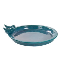 Esschert Vogelbad Keramiek Rond Petrol L -Tuin Decoratie FB544 08