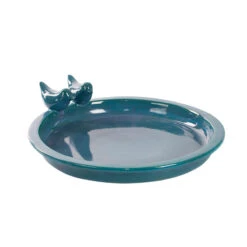 Esschert Vogelbad Keramiek Rond Petrol L -Tuin Decoratie FB544 09