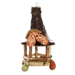 Esschert Vogelhangerhuisje Berken Met Voer -Tuin Decoratie FB851 08