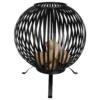 Esschert Vuurbal Strepen Laser Cut Zwart 1 Esschert Vuurbal Strepen Laser Cut Zwart -Tuin Decoratie FF400 01