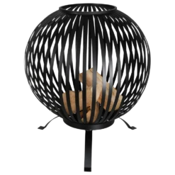 Esschert Vuurbal Strepen Laser Cut Zwart