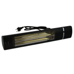 Stenda Terrasverwarmer Calor Sombra 1500 Watt | Terrasheater Matzwart Met Afstandsbediening -Tuin Decoratie Heater schuin