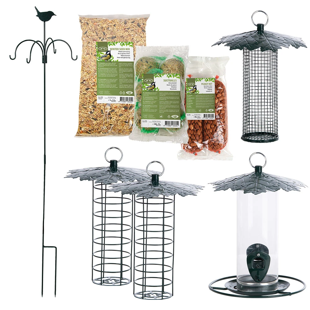 Esschert Vogelvoederhanger Met Stalen Huisjes En Voer 4 Esschert Vogelvoederhanger Met Stalen Huisjes En Voer - Afbeelding 2