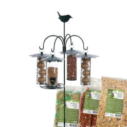 Esschert Vogelvoederhanger Met Stalen Huisjes En Voer