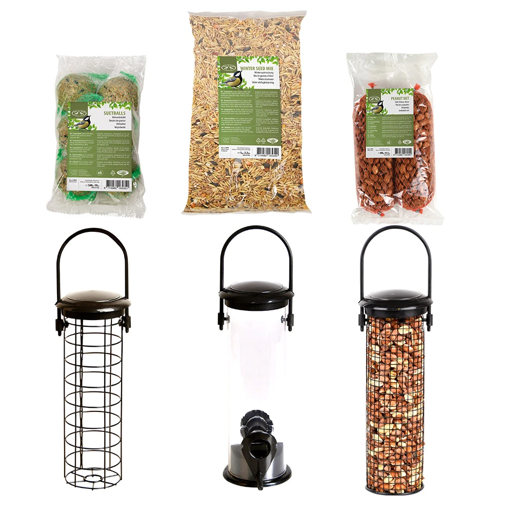 Esschert Vogelvoederhangers Plastic Met Voer 3 Esschert Vogelvoederhangers Plastic Met Voer